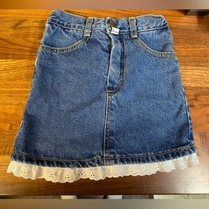 Vintage 80s Baby Guess Denim Mini Skirt by Georges Marciano 4T Girls USA